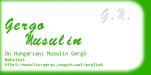 gergo musulin business card